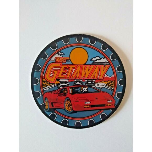Getaway High Speed II Pinball Coaster Original UNUSED Plastic Promo 1992 - Picture 2 of 4